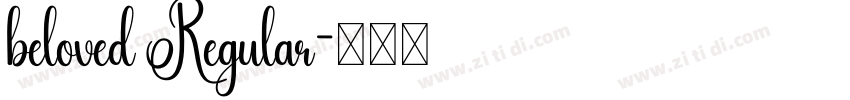 beloved Regular字体转换
